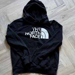 The North Face Black Hoodie with White Logo
